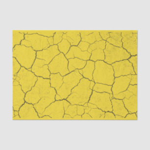 Seda Papel de Tecido Amarelo Rachado de Mostarda