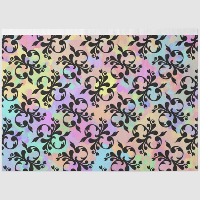 Seda Papel de tecido arco-íris em vigor (Frente )