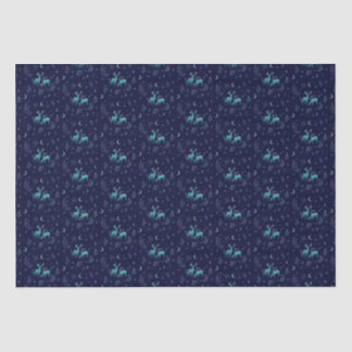 Seda Papel de Tecido Azul