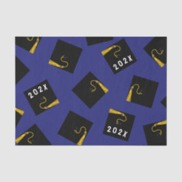 Seda Papel de Tecido Azul de Graduação