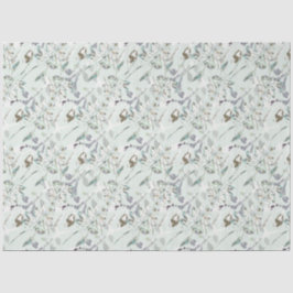 Seda Papel de Tecido Azul Floral de Cor Azul Elegante