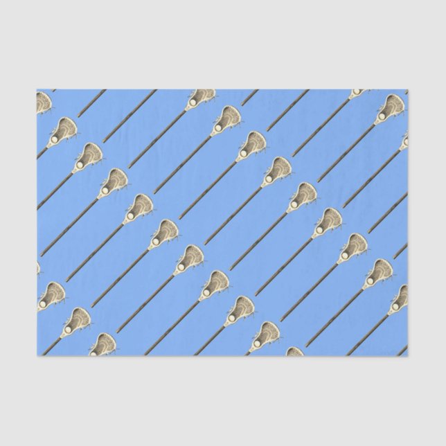 Seda Papel de Tecido Azul Lacrosse (Frente )