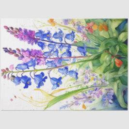 Seda Papel de Tecido Bluebells Floral primavera