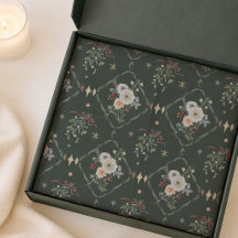 Papel de Tecido Botânico de Natal