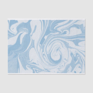 Seda Papel de Tecido Branco e Azul
