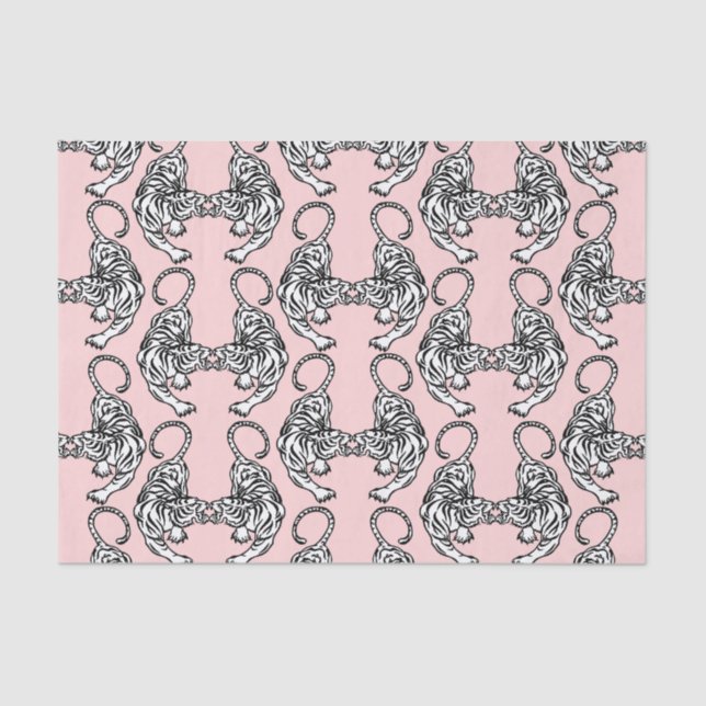 Seda Papel de Tecido Branco Tigre (Frente )