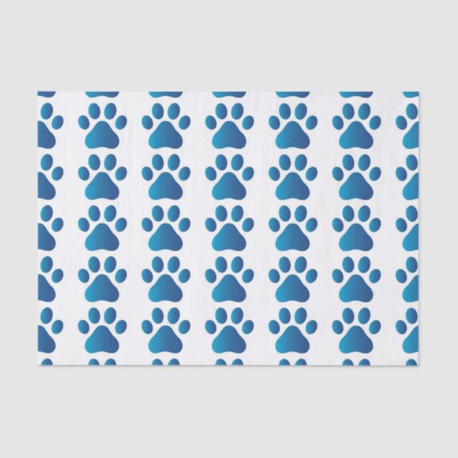 Seda Papel de Tecido Cachorro Azul (Frente )