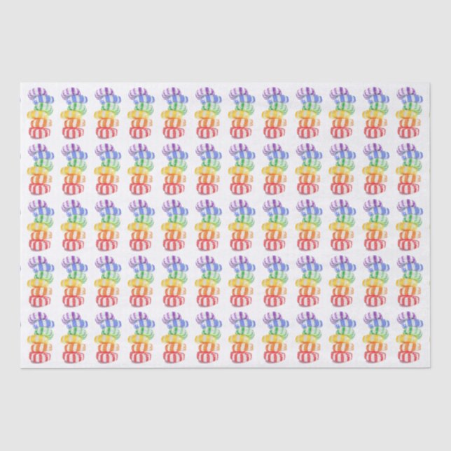 Seda Papel de Tecido CANDY RAINBOW (Frente )