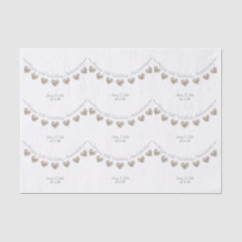 Seda Papel de tecido cardíaco do local do 13 Weding Ani