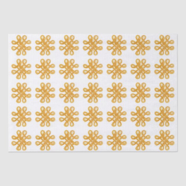 Seda Papel de Tecido CÉLTICO Dourado (Frente )