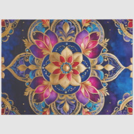 Seda Papel de Tecido Colorido Bizantino de Joias