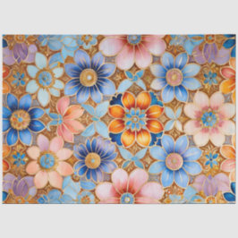 Seda Papel de Tecido Colorido Bizantino de Joias