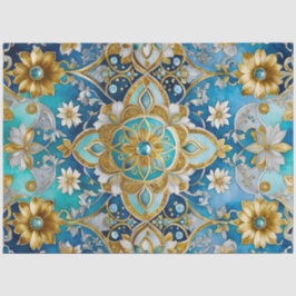 Seda Papel de Tecido Colorido Bizantino de Joias