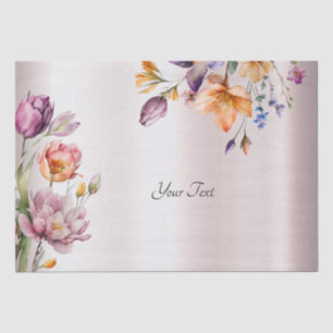 Seda Papel de Tecido Colorido das Flores de Mola