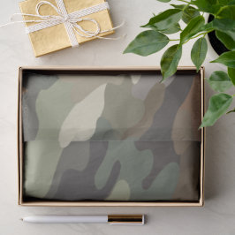 Seda Papel de Tecido com Estampa Camuflada para Embrulh