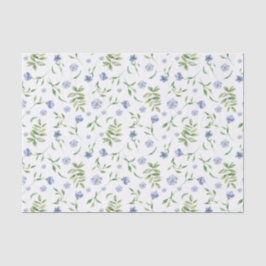 Seda Papel de tecido com Impressão de de aquarela azul 