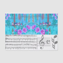 Papel de Tecido Coordenador Musical para DIY