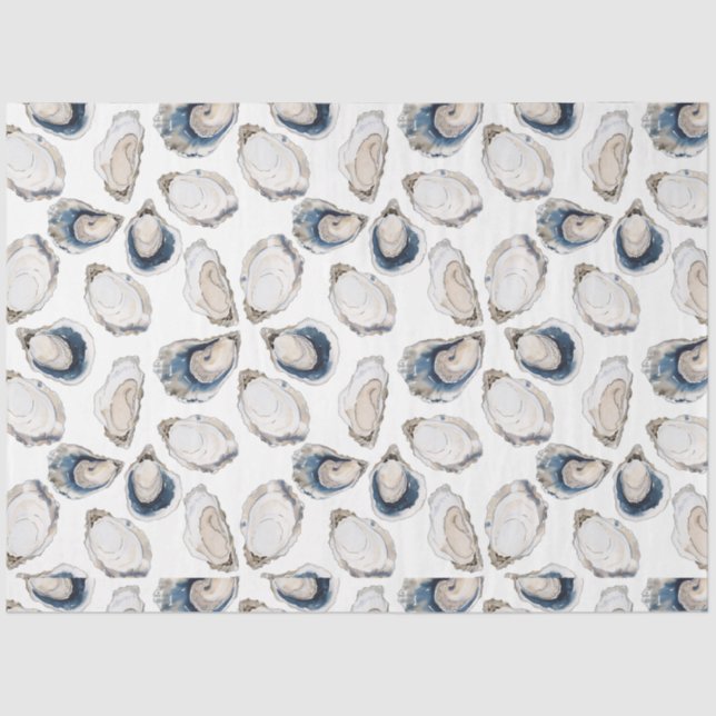 Seda Papel de Tecido Costeiro de Meia Shell de Ostra (Frente )