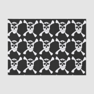 Seda Papel De Tecido Crânio E Crossbones