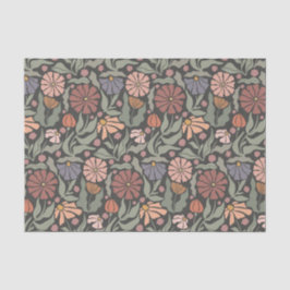 Seda Papel de Tecido das Flores Retro-Vintage-Cute