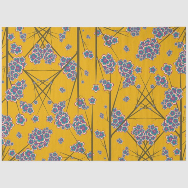 Seda Papel de Tecido das Ramificações Peculiares (Frente )