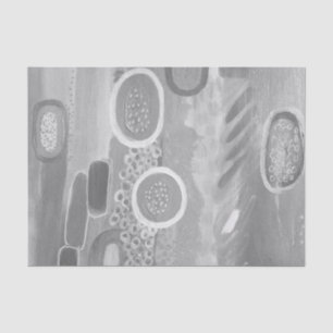 Seda Papel de Tecido de Arte Abstrato das cinzas