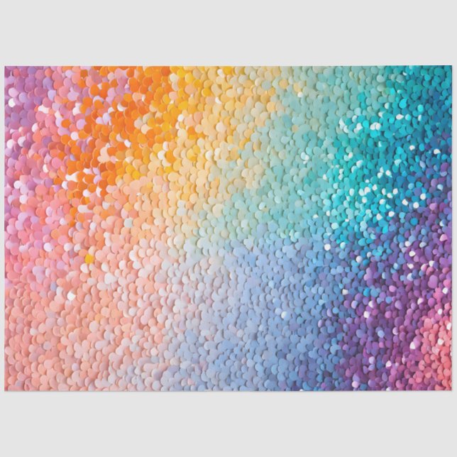 Seda Papel de Tecido de Arte de Sequência Colorida (Frente )