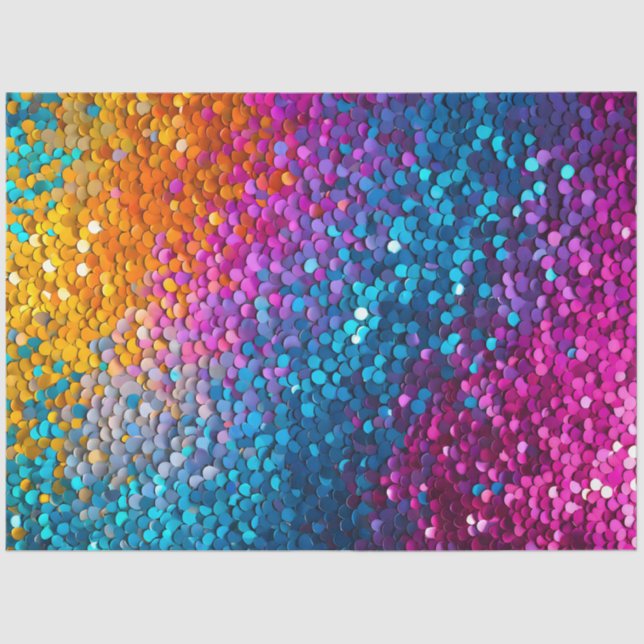 Seda Papel de Tecido de Arte de Sequência Colorida (Frente )