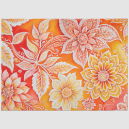 Seda Papel De Tecido De Arte Floral Colorida