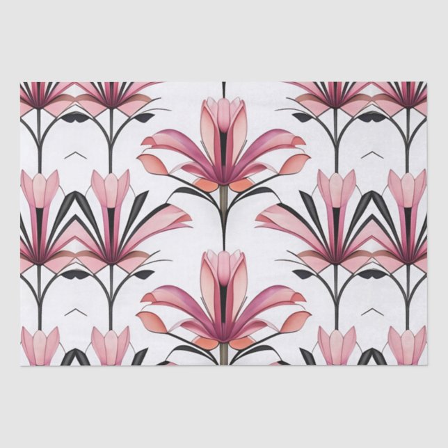 Seda Papel de Tecido de Arte Moderna, Design de Arte Fl (Frente )