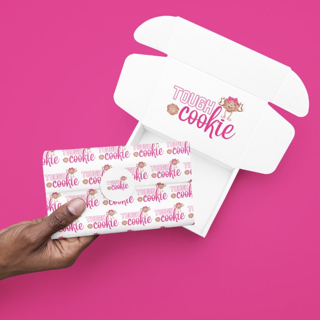 Seda Papel de Tecido de Biscoito Duro (Let someone special know they are strong with this, "Tough Cookie" tissue paper! )