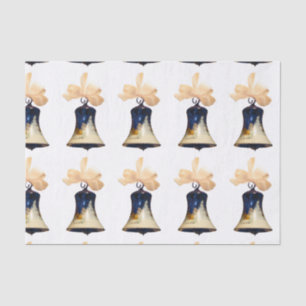 Seda Papel de Tecido de Cingles de Natal Azul
