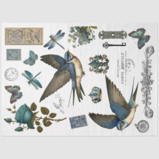 Seda Papel de Tecido de Clipart de Troca Azul