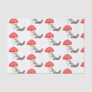 Seda Papel de Tecido de Cogumelo Vermelho Quirrel