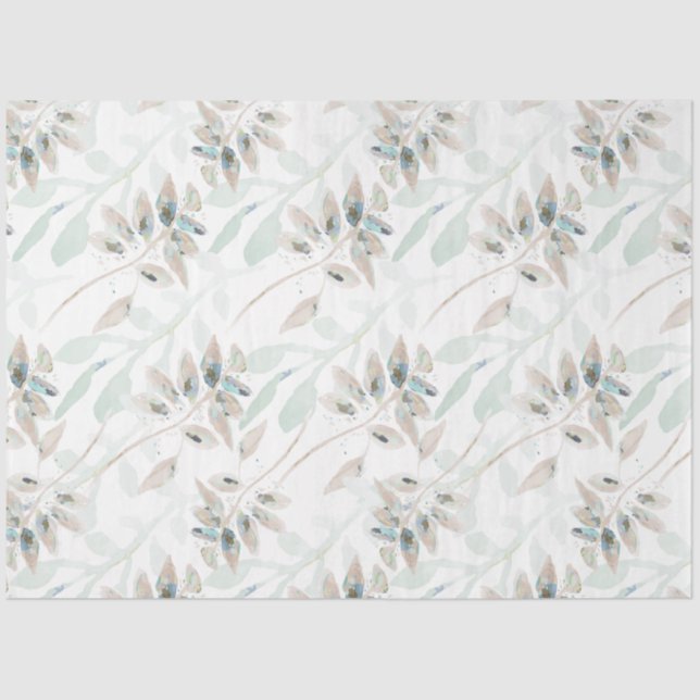 Seda Papel de Tecido de Cor Flórida de Água Chata Elega (Frente )