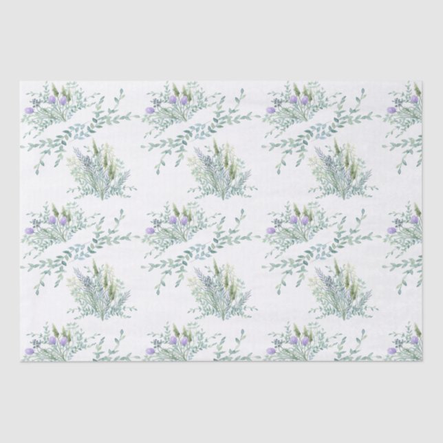 Seda Papel de Tecido de Cor Personalizado de Plantas de (Frente )