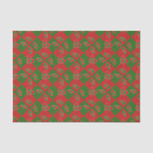 Seda Papel de Tecido de Coração de Natal