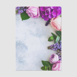 Seda Papel de Tecido de Decopagação Floral