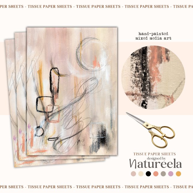 Seda Papel de Tecido de Decoupage de abstrato de Padrão (Criador carregado)