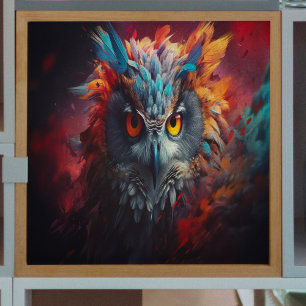 Seda Papel de Tecido de Decoupage de Coruja de Cor Bril