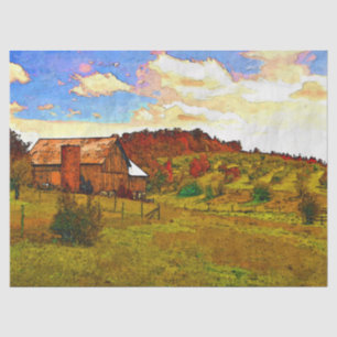 Seda Papel de Tecido de Decoupage de outono da fazenda