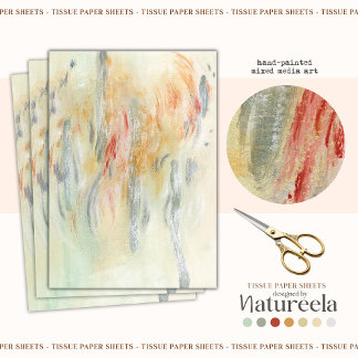 Seda Papel de Tecido de Decoupage de Padrão Abstrato Ve