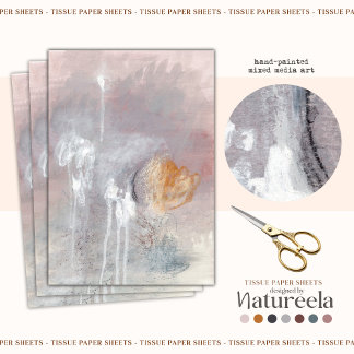 Seda Papel de Tecido de Decoupage de Padrão de Abstrato