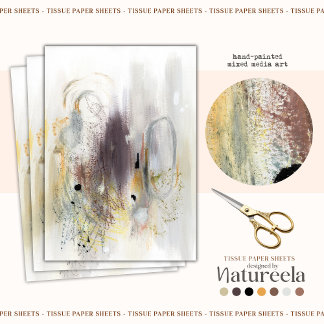 Seda Papel de Tecido de Decoupage de Padrão de Abstrato