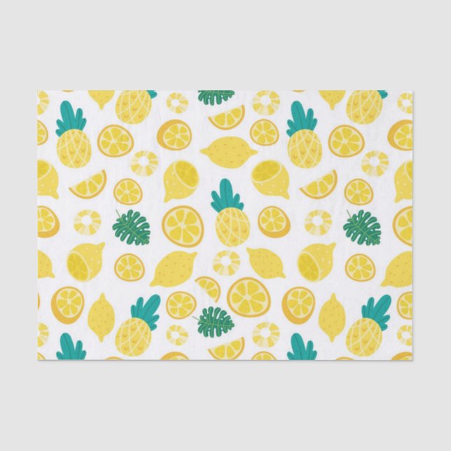Seda Papel de Tecido de Decoupage de Padrão de Fruta-Li (Frente )