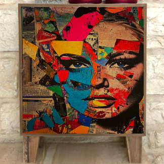 Seda Papel de Tecido de Decoupage de Pop Retro