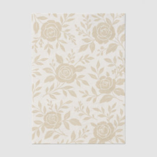 Seda Papel de Tecido de Decoupage de Rosa bege Elegante