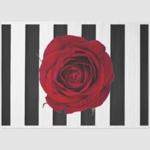 Seda Papel de Tecido de Decoupage de Rosa vermelha 3D