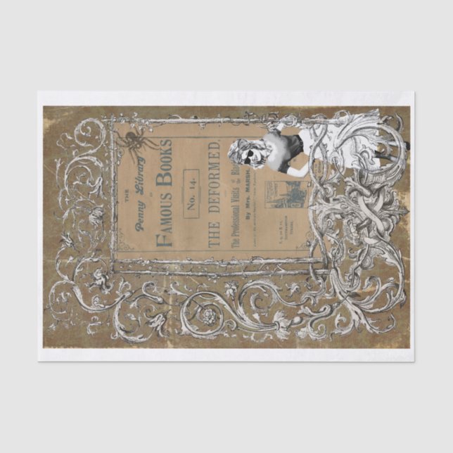 Seda Papel de Tecido de Decoupage do Cobrir Dark Fantas (Frente )
