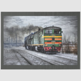 Seda Papel de Tecido de Decoupage do Comboio Antigo 20x